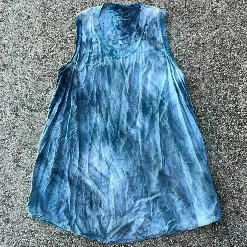 Pete & Greta Johnny was tunic top tank tie dye medium